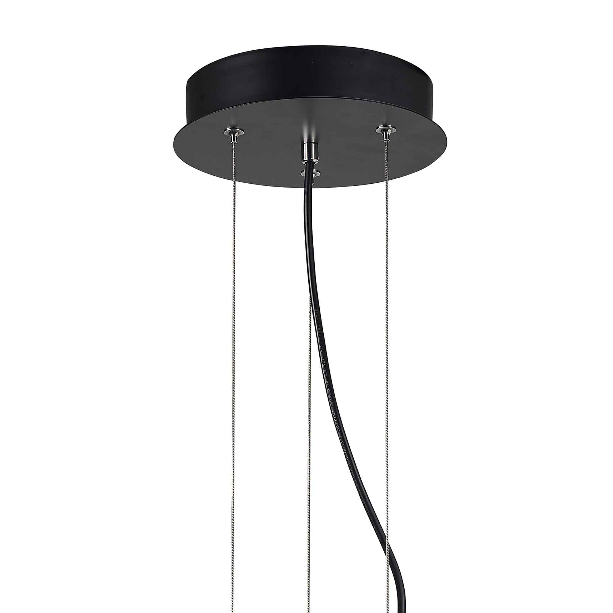 M4843 Argenta Pendant Large 30W LED Matt Black/Silver/White Acrylic