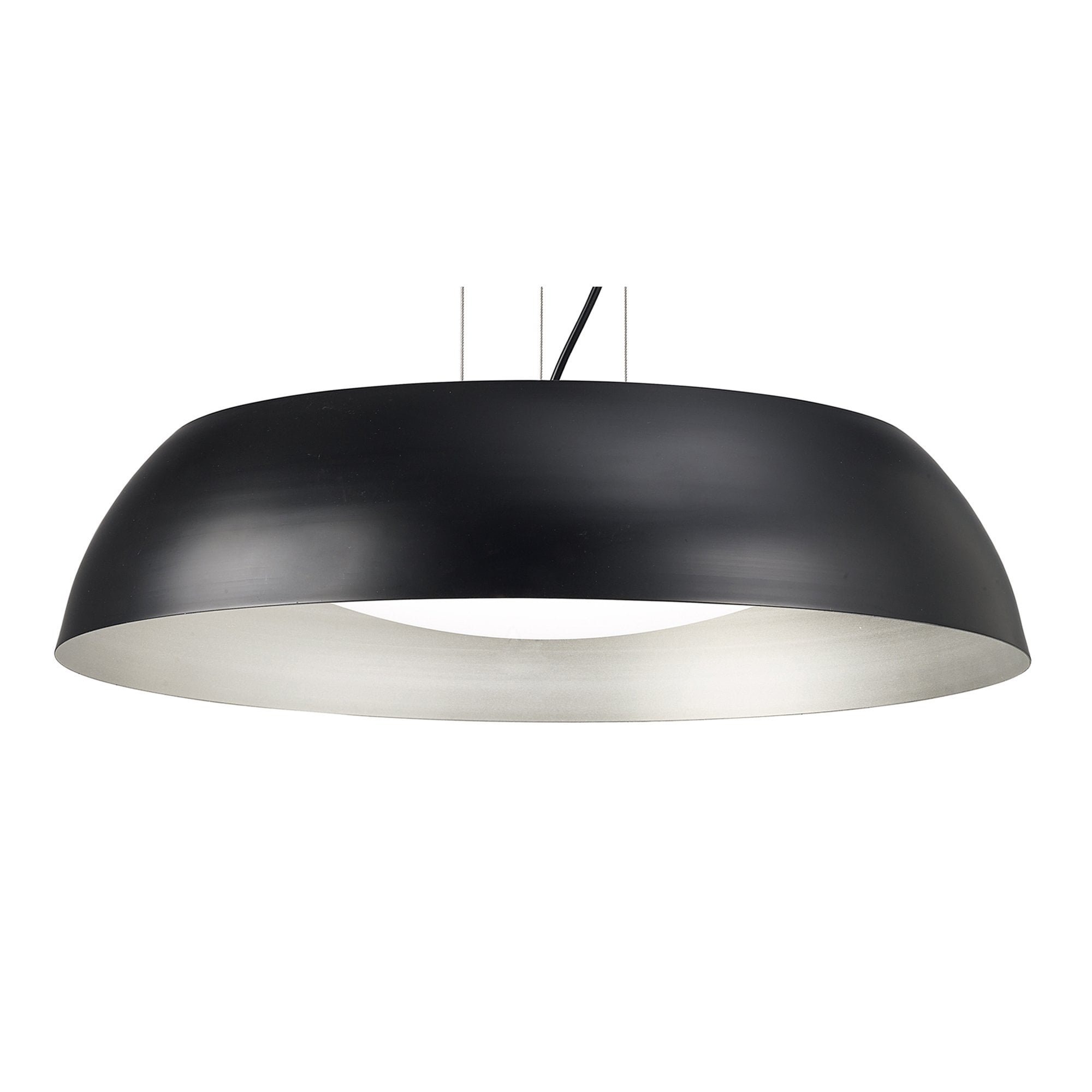 M4843 Argenta Pendant Large 30W LED Matt Black/Silver/White Acrylic