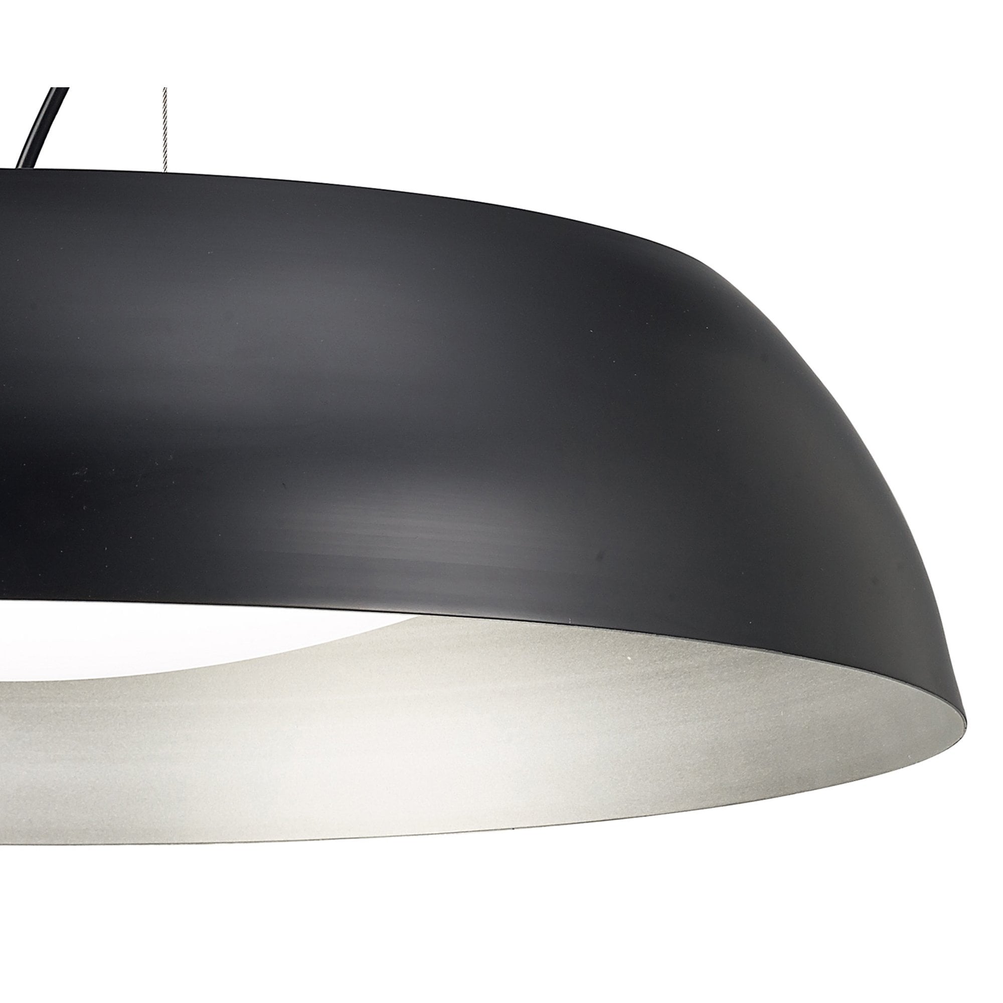 M4843 Argenta Pendant Large 30W LED Matt Black/Silver/White Acrylic