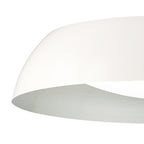 M4846E Argenta Flush Ceiling Large 5 Light 60cm Matt White/Silver/White Acrylic