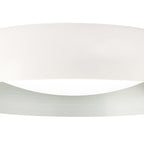 M4846E Argenta Flush Ceiling Large 5 Light 60cm Matt White/Silver/White Acrylic