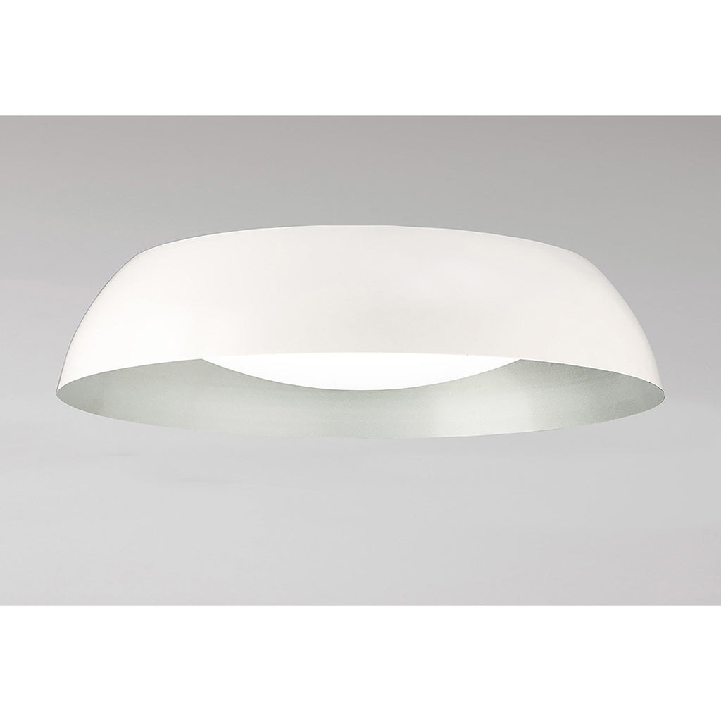 M4846 Argenta Flush Ceiling Large 30W LED Matt White/Silver/White Acrylic