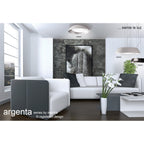 M4846 Argenta Flush Ceiling Large 30W LED Matt White/Silver/White Acrylic