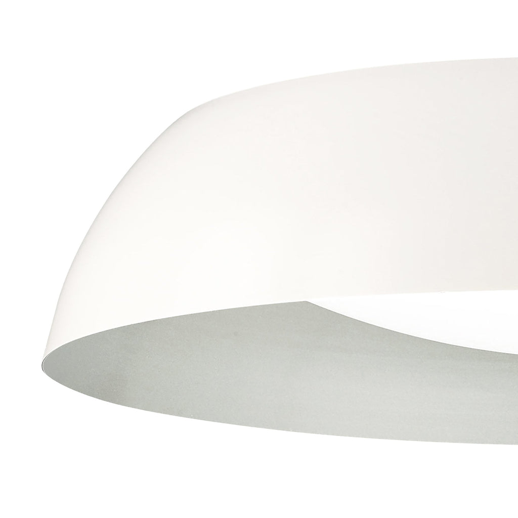 M4846 Argenta Flush Ceiling Large 30W LED Matt White/Silver/White Acrylic