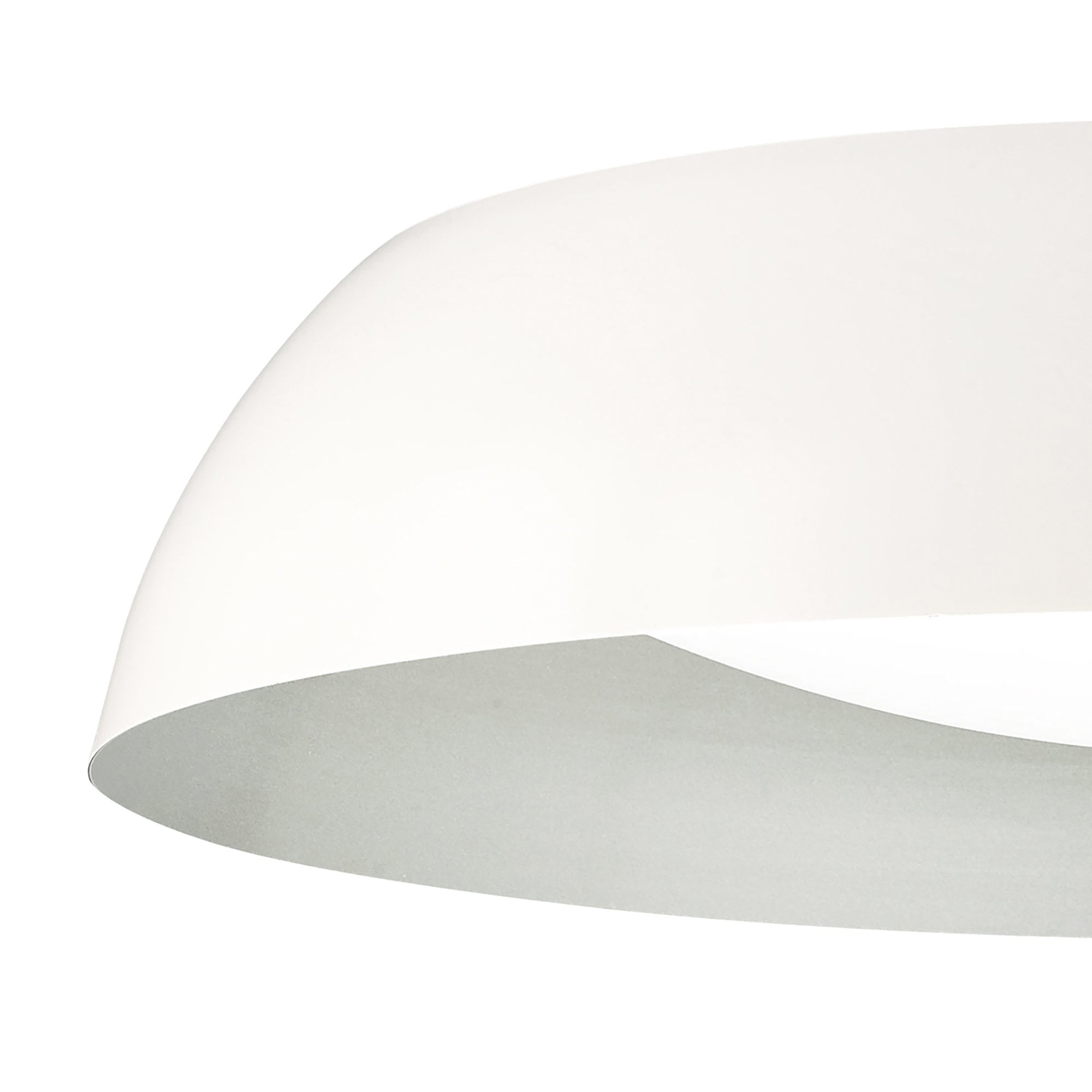 M4846 Argenta Flush Ceiling Large 30W LED Matt White/Silver/White Acrylic
