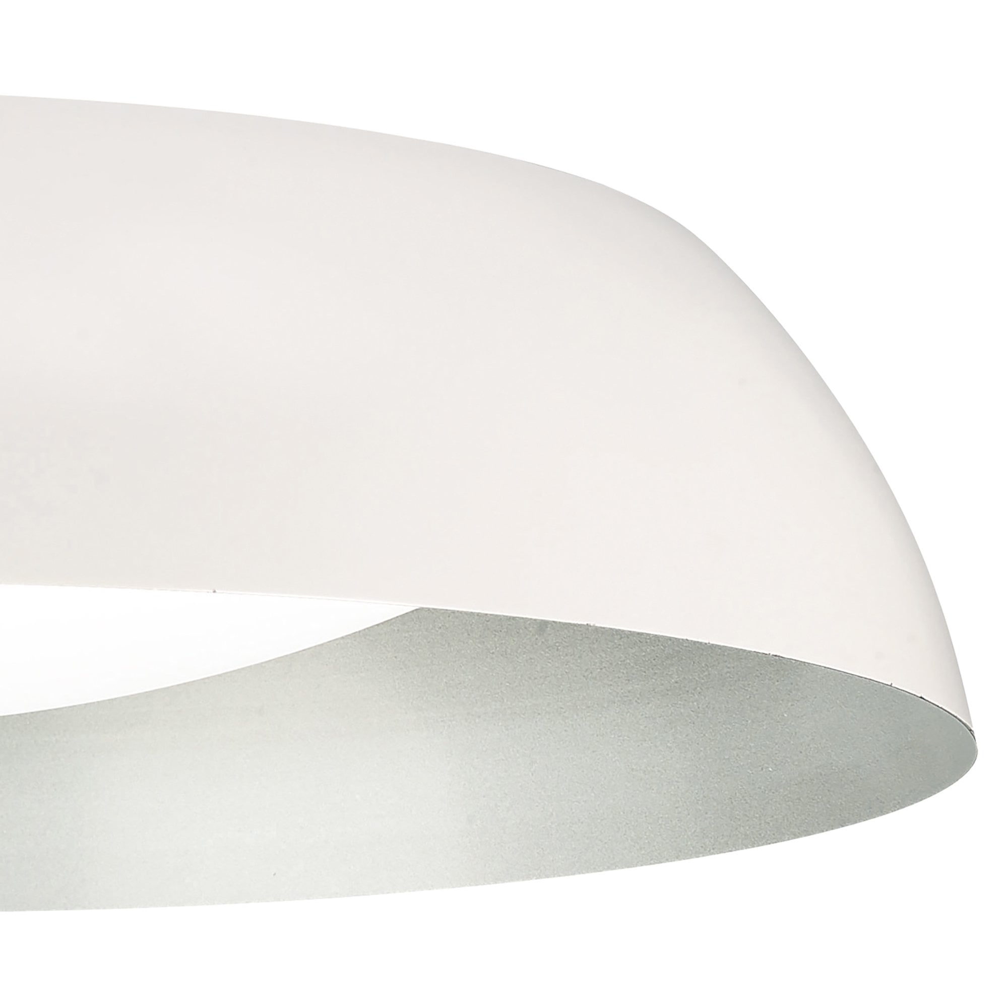 M4846 Argenta Flush Ceiling Large 30W LED Matt White/Silver/White Acrylic
