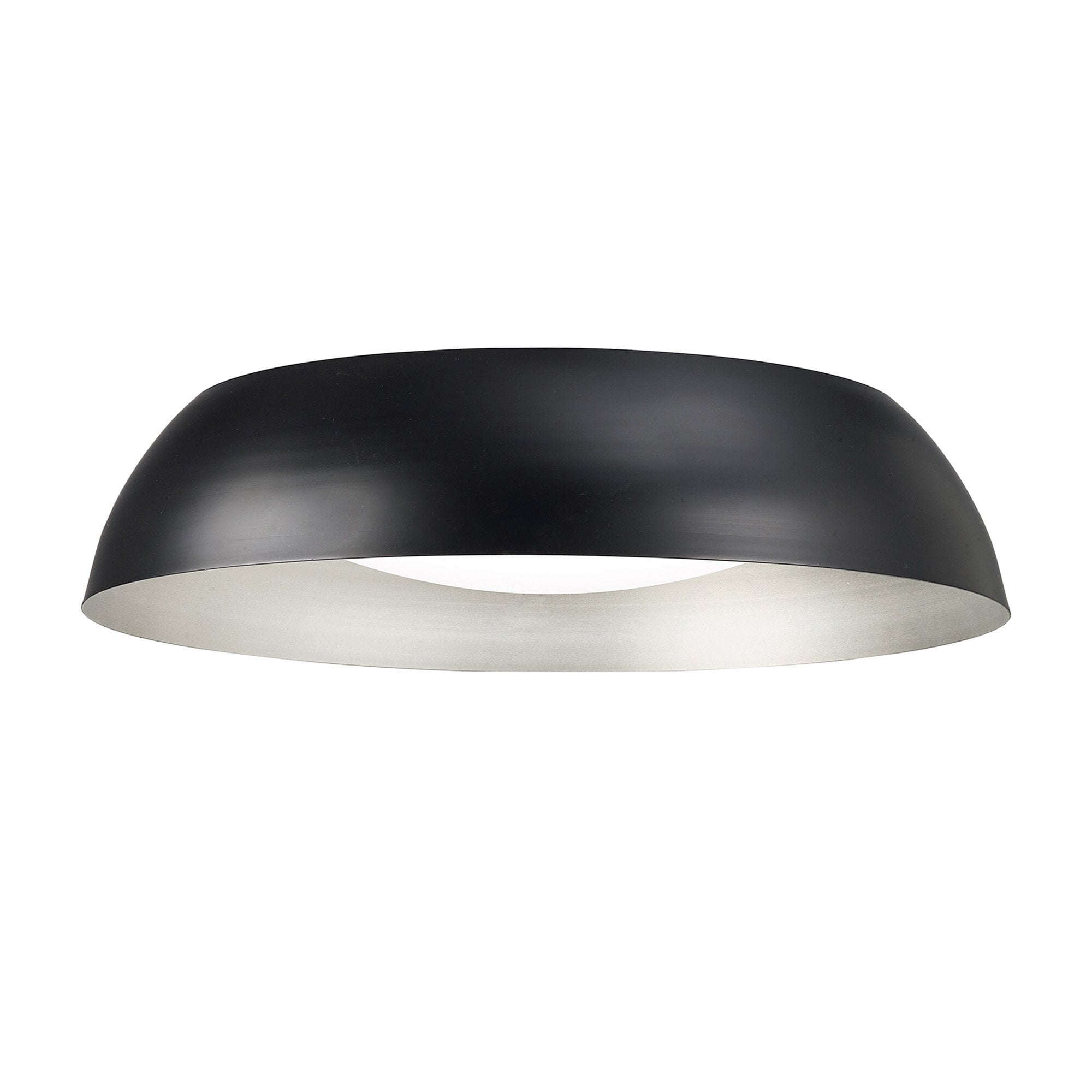M4848 Argenta Flush Ceiling Large 30W LED Matt Black/Silver/White Acrylic