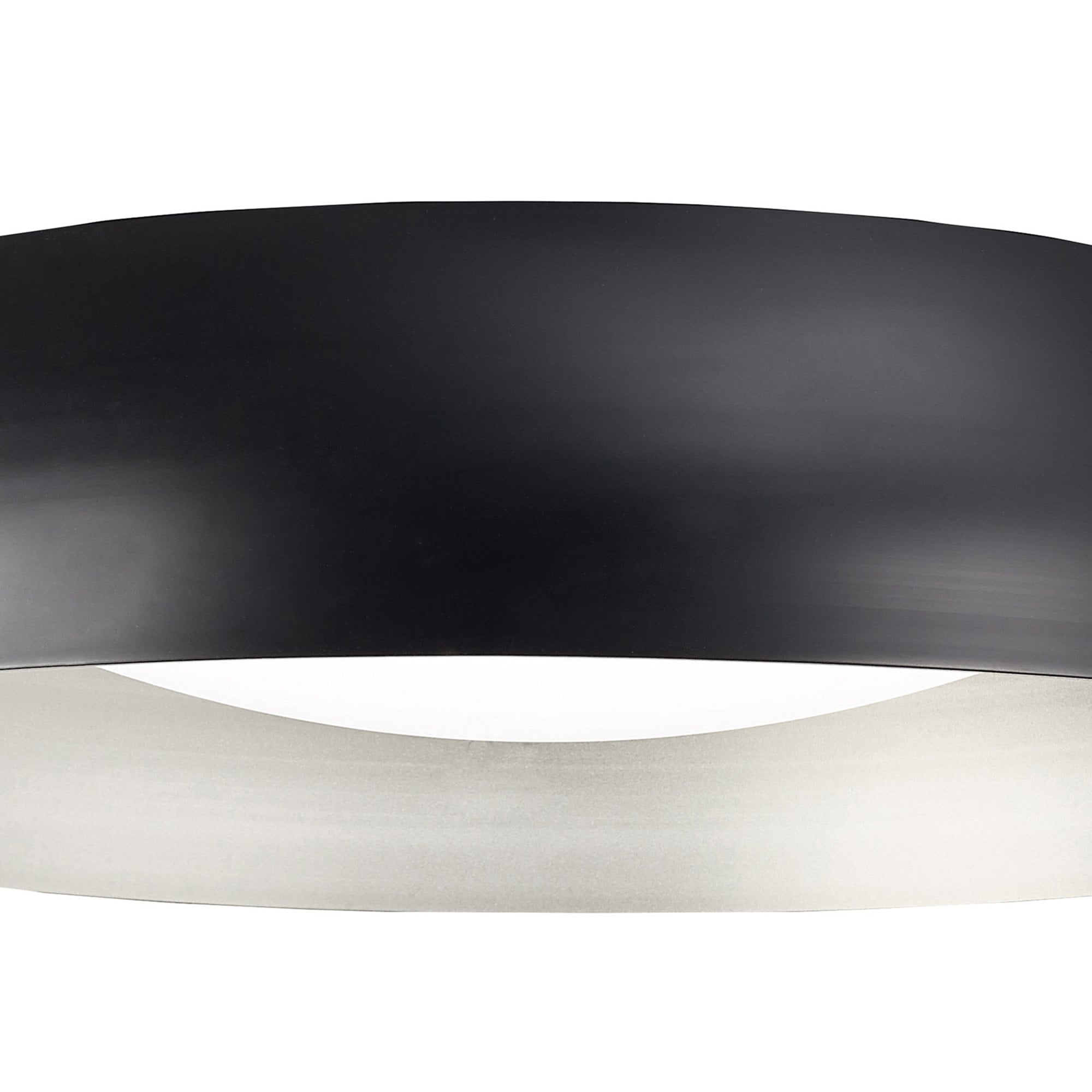 M4848 Argenta Flush Ceiling Large 30W LED Matt Black/Silver/White Acrylic