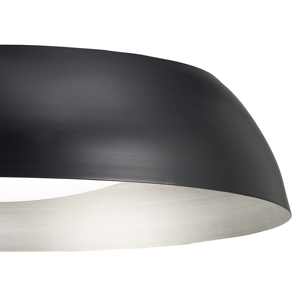 M4848 Argenta Flush Ceiling Large 30W LED Matt Black/Silver/White Acrylic