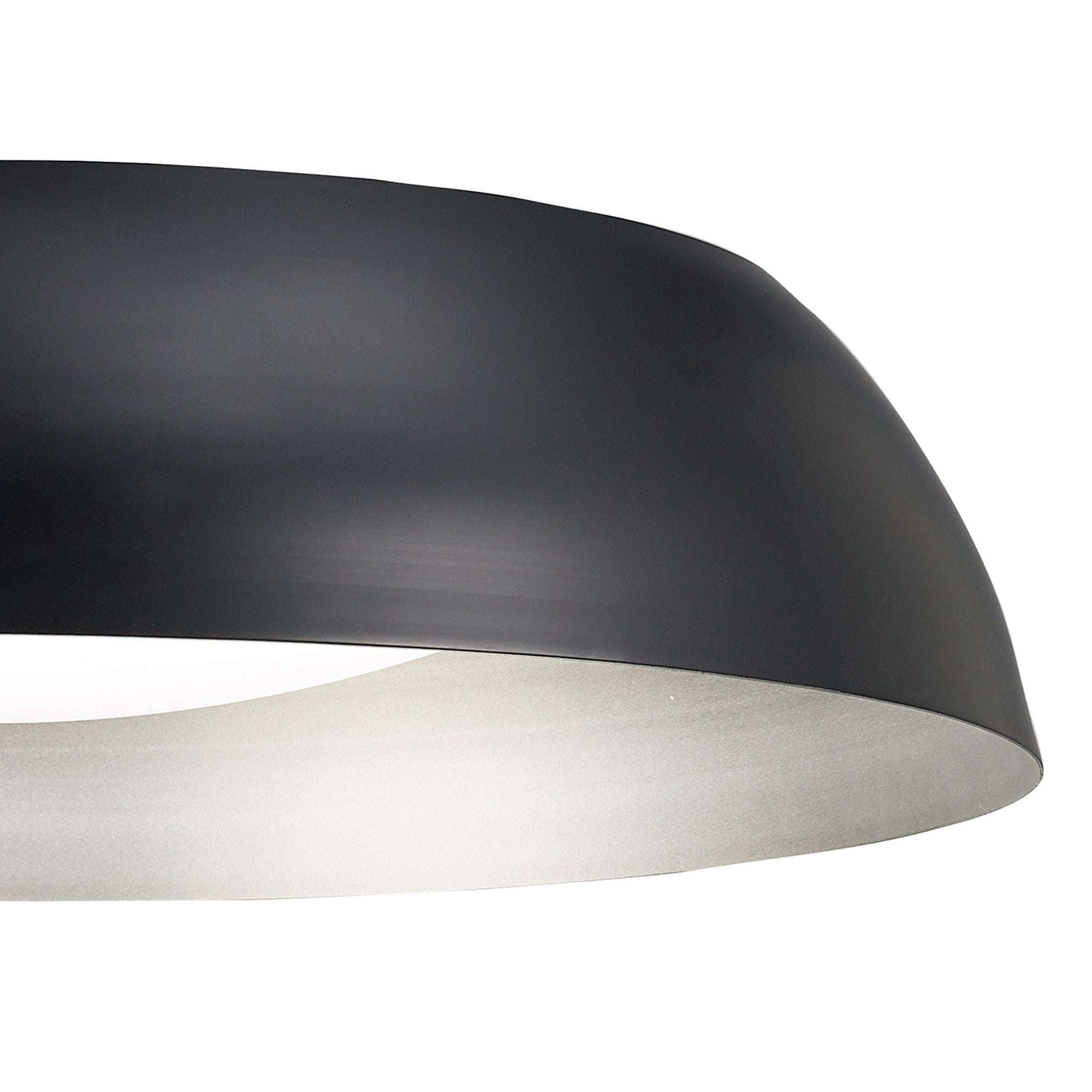 M4848 Argenta Flush Ceiling Large 30W LED Matt Black/Silver/White Acrylic