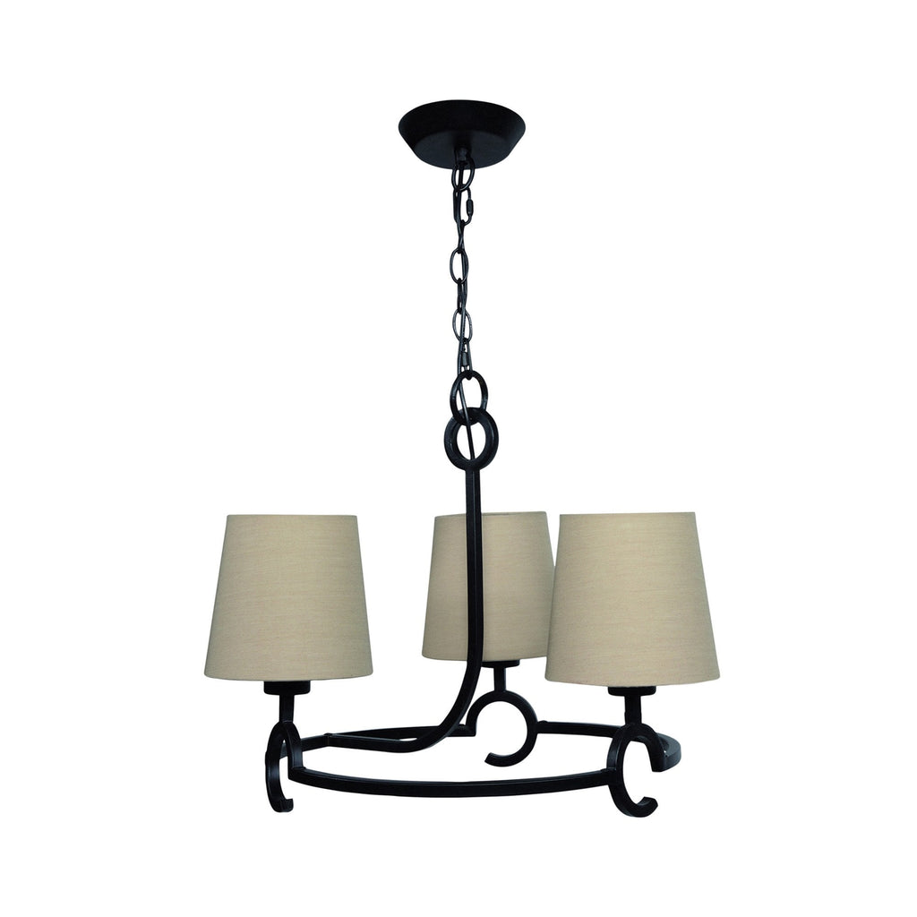 M5211 Argi Pendant 3 Light E27 Taupe Shades Brown Oxide