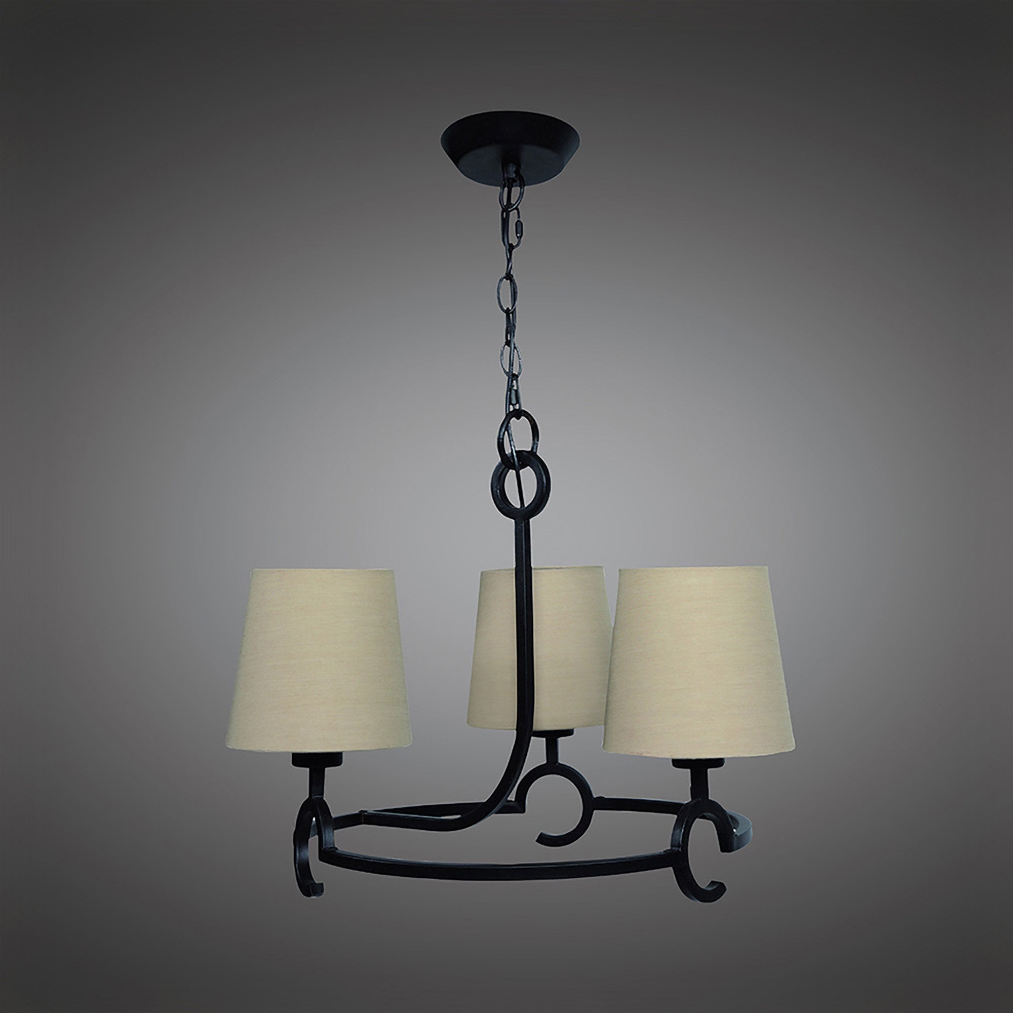 M5211 Argi Pendant 3 Light E27 Taupe Shades Brown Oxide