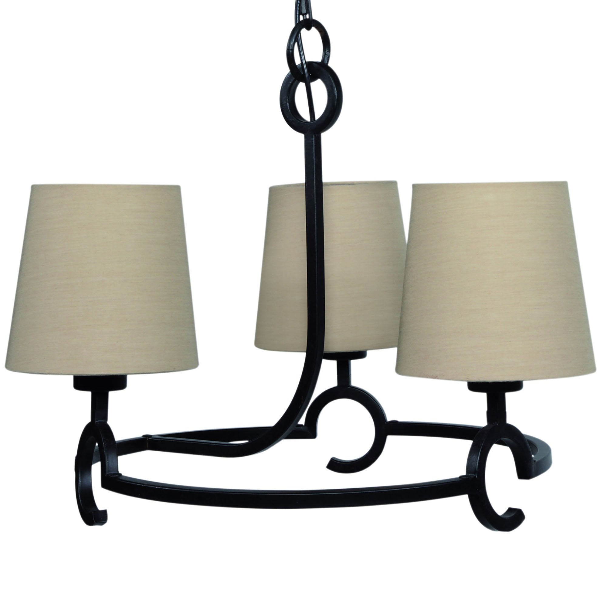 M5211 Argi Pendant 3 Light E27 Taupe Shades Brown Oxide