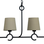 M5212 Argi Linear Pendant 4 Light Line E27 Taupe Shades Brown Oxide