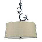 M5213 Argi Pendant 3 Light E27 Round Taupe Shades Brown Oxide