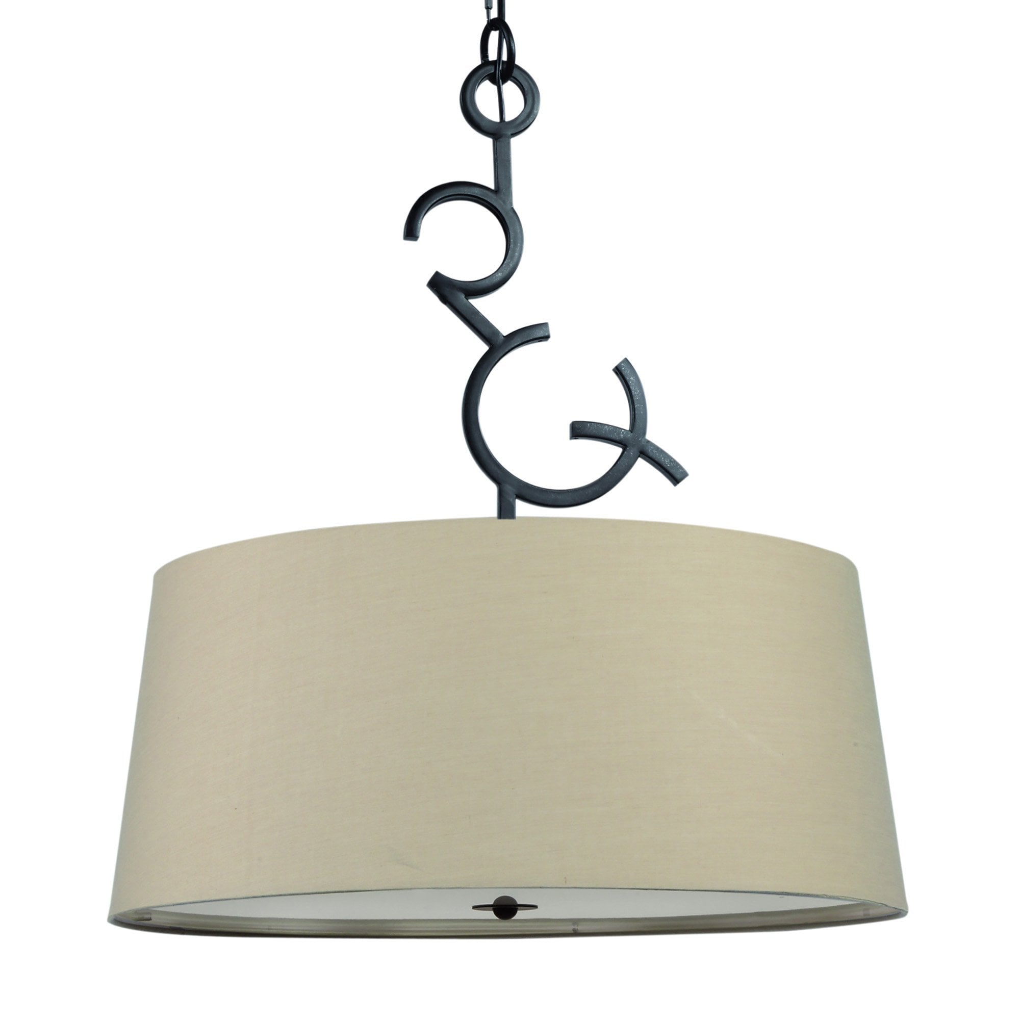 M5213 Argi Pendant 3 Light E27 Round Taupe Shades Brown Oxide