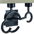 M5215 Argi Wall Lamp 2 Light E27 Taupe Shade Brown Oxide