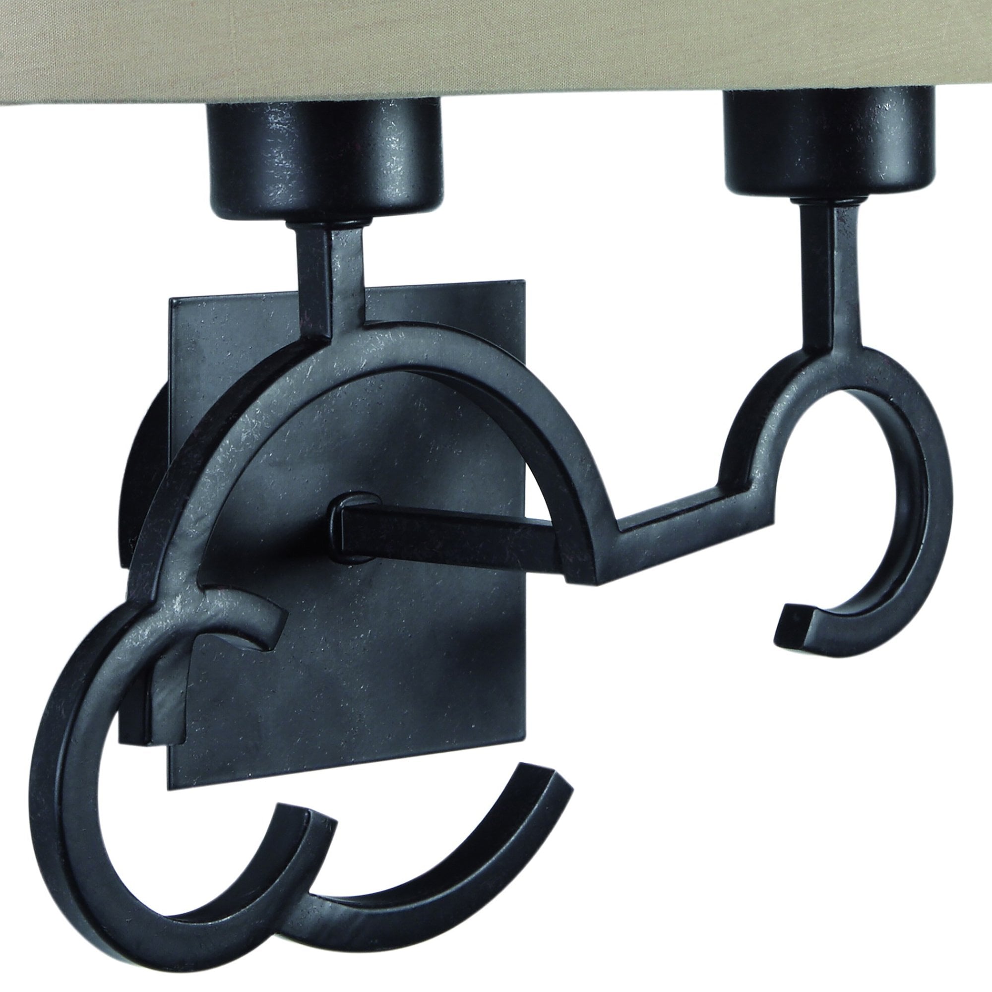 M5215 Argi Wall Lamp 2 Light E27 Taupe Shade Brown Oxide