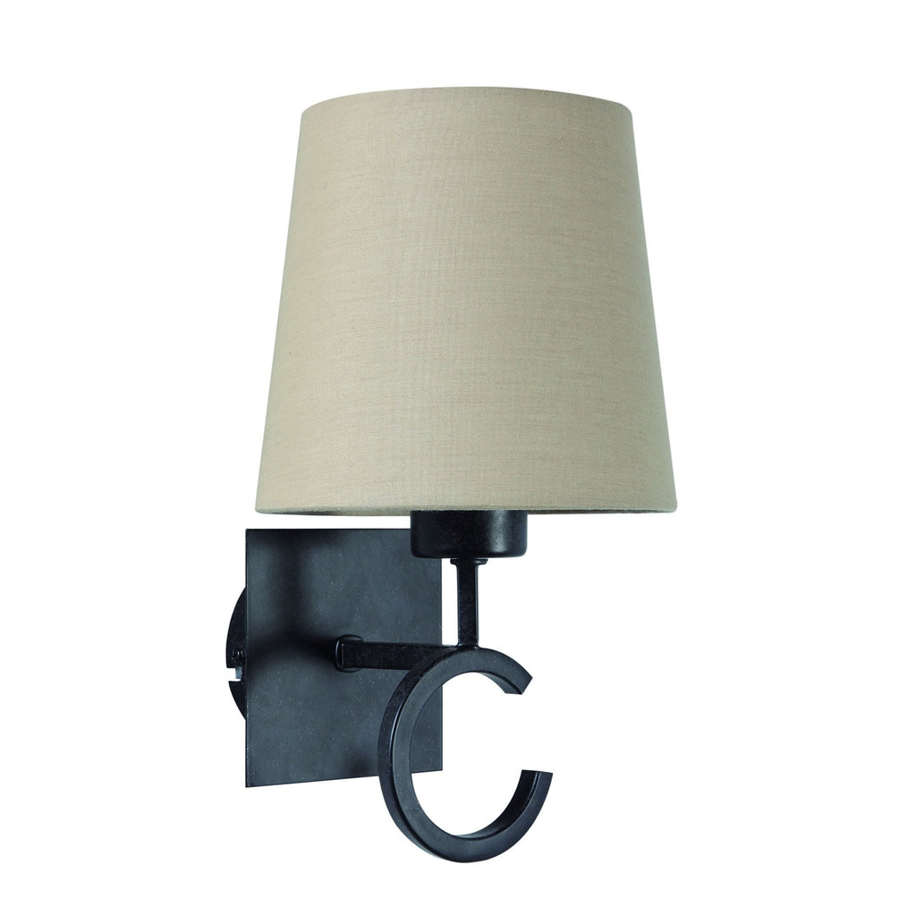 M5216 Argi Wall Lamp 1 Light E27 Taupe Shade Brown Oxide