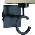 M5216 Argi Wall Lamp 1 Light E27 Taupe Shade Brown Oxide