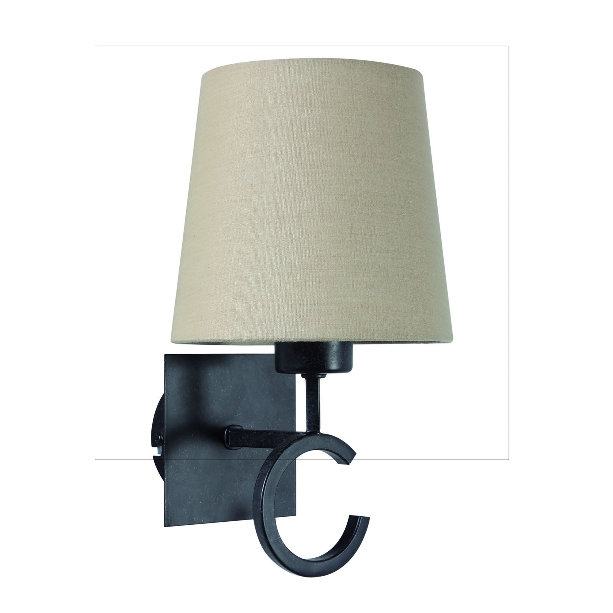 M5216 Argi Wall Lamp 1 Light E27 Taupe Shade Brown Oxide