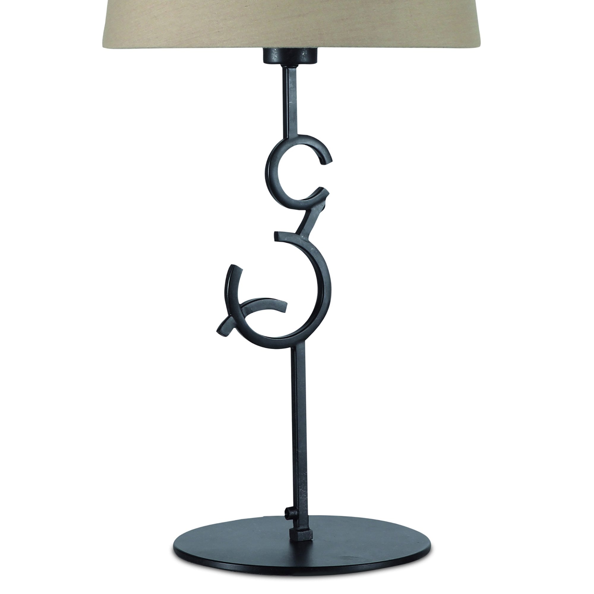 M5218 Argi Table Lamp 1 Light E27 Large Taupe Shade Brown Oxide