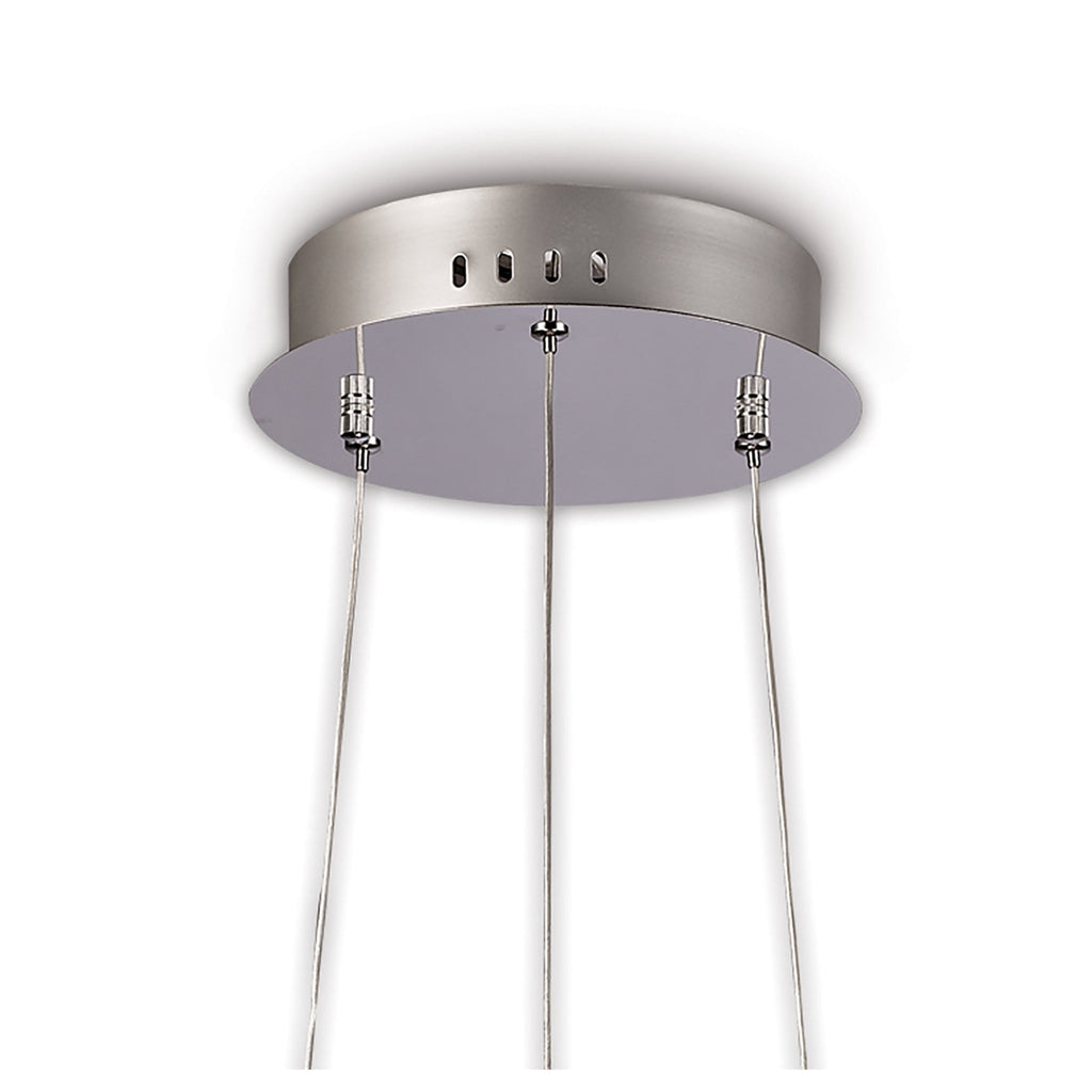 M5751 Aros Pendant 89cm Diameter 7 Ring 81W LED Chrome