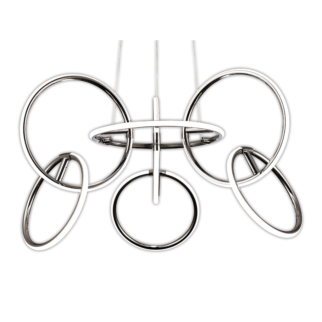 M5751 Aros Pendant 89cm Diameter 7 Ring 81W LED Chrome