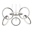 M5751 Aros Pendant 89cm Diameter 7 Ring 81W LED Chrome