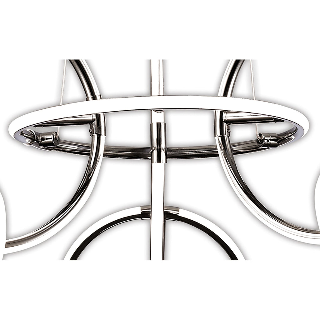 M5751 Aros Pendant 89cm Diameter 7 Ring 81W LED Chrome