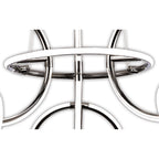M5751 Aros Pendant 89cm Diameter 7 Ring 81W LED Chrome
