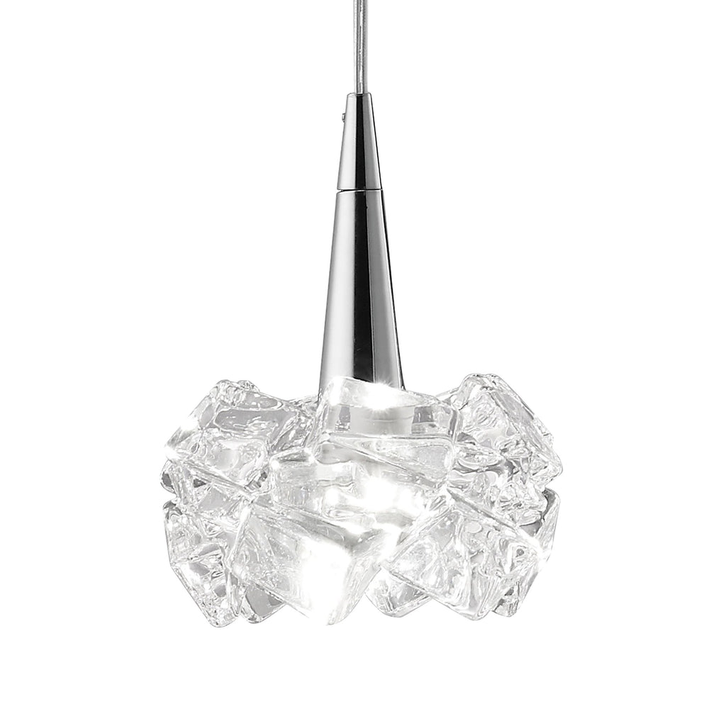 M3950 Artic Linear Pendant 4 Light G9 Line Polished Chrome