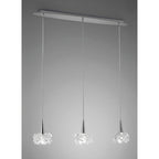 M3951 Artic Linear Pendant 3 Light G9 Line Small Polished Chrome