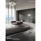M3951 Artic Linear Pendant 3 Light G9 Line Small Polished Chrome
