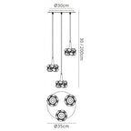 M3952 Artic Pendant 3 Light G9 Round Polished Chrome