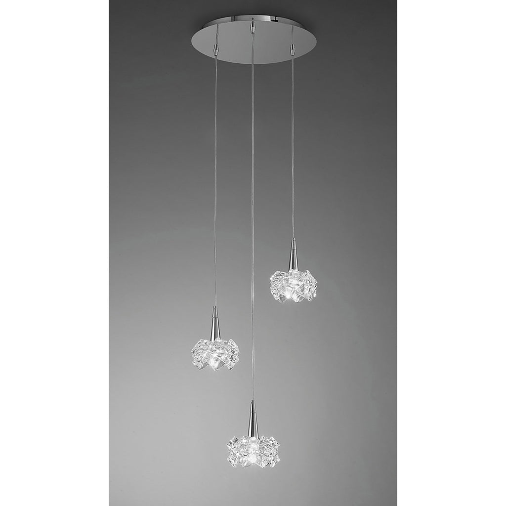 M3952 Artic Pendant 3 Light G9 Round Polished Chrome