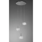 M3952 Artic Pendant 3 Light G9 Round Polished Chrome