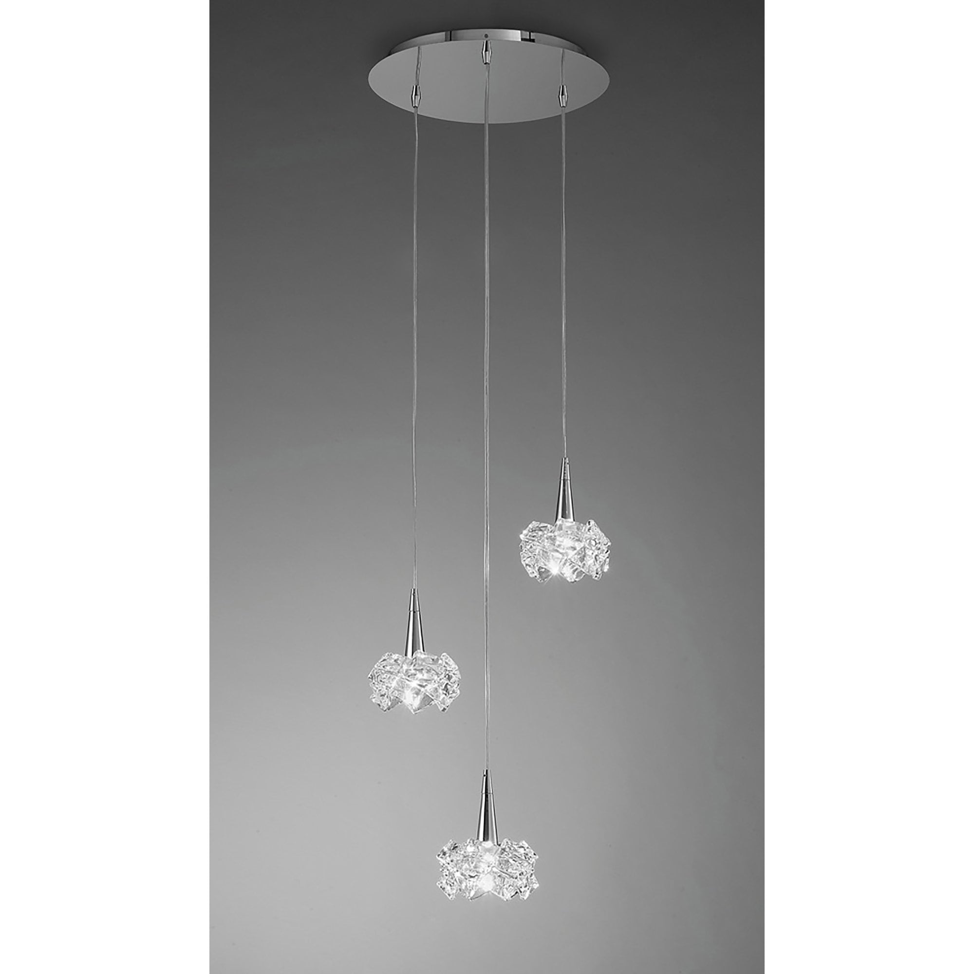 M3952 Artic Pendant 3 Light G9 Round Polished Chrome