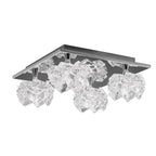 M3954 Artic Flush Ceiling 4 Light G9 Square Polished Chrome