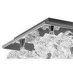 M3954 Artic Flush Ceiling 4 Light G9 Square Polished Chrome