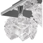M3954 Artic Flush Ceiling 4 Light G9 Square Polished Chrome