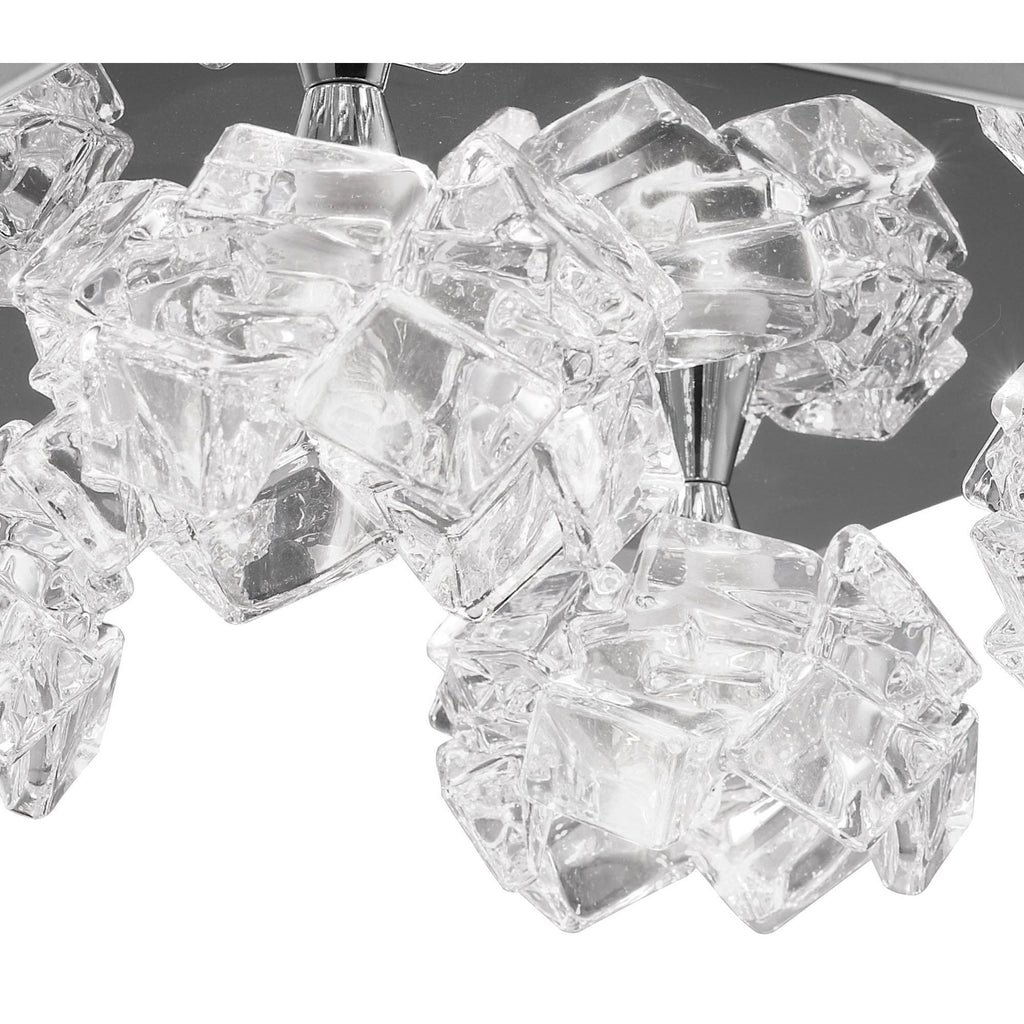 M3954 Artic Flush Ceiling 4 Light G9 Square Polished Chrome