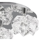 M3955 Artic Flush Ceiling 3 Light G9 Round Small Polished Chrome