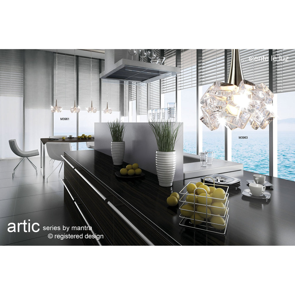 M3958 Artic Table Lamp 1 Light G9 Polished Chrome