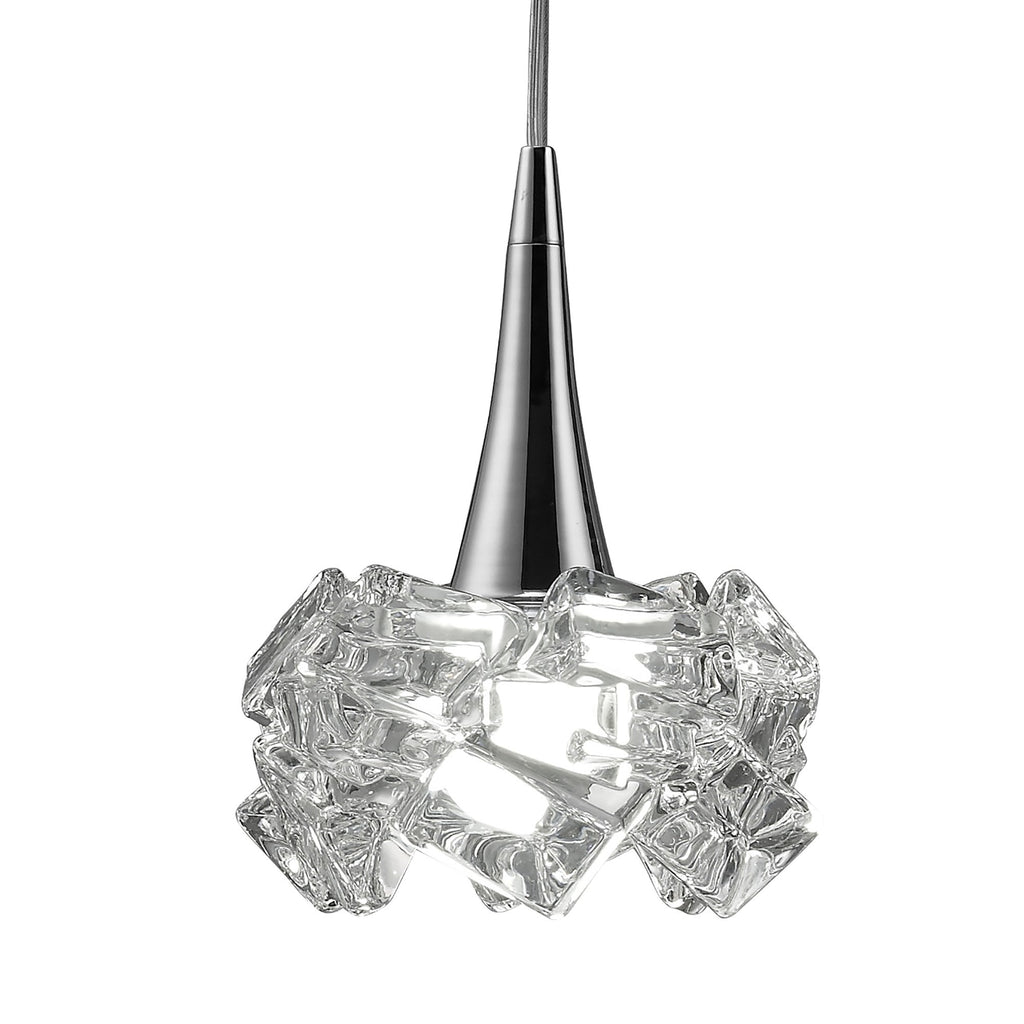 M3961 Artic Linear Pendant 3 Light E27 Line Large Polished Chrome