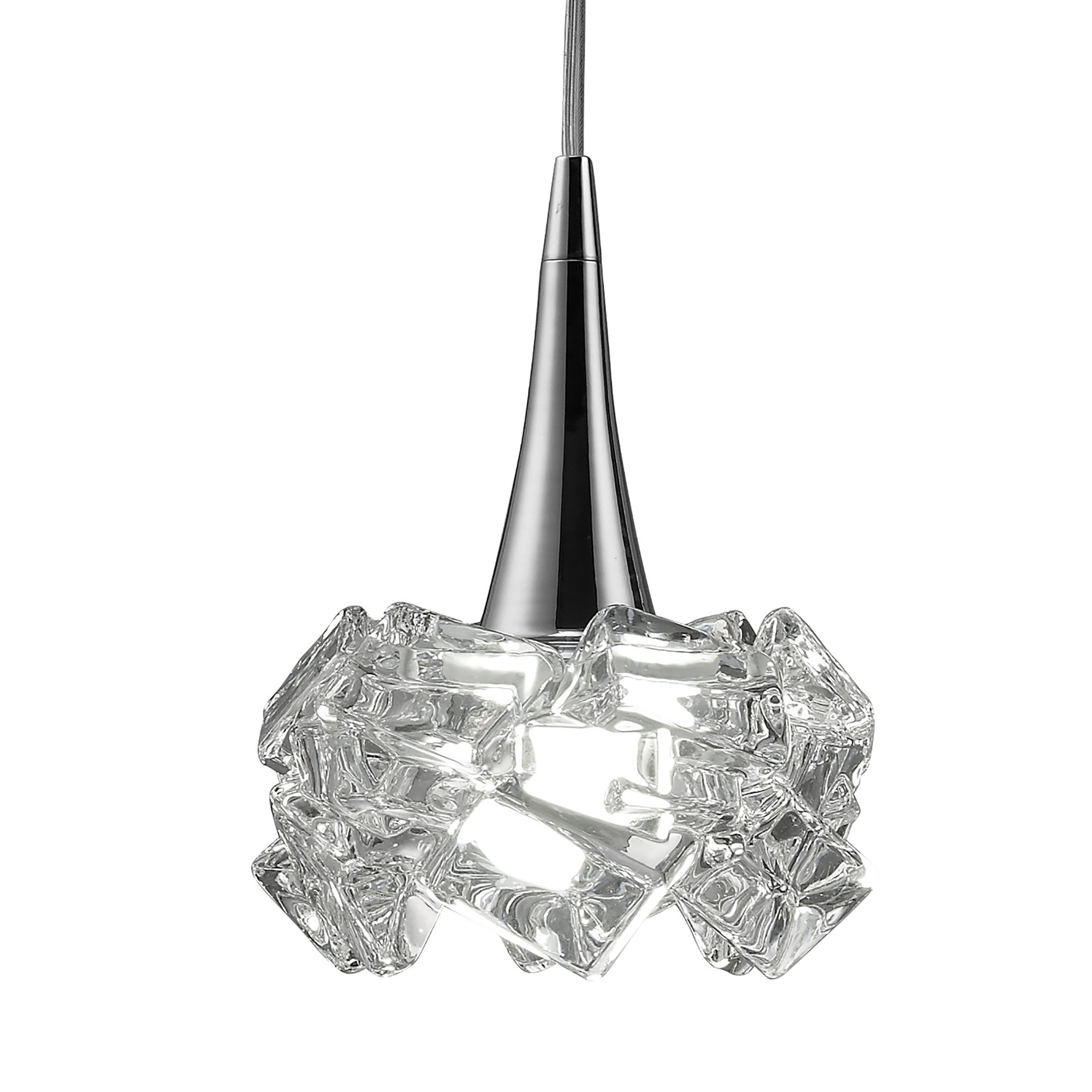 M3961 Artic Linear Pendant 3 Light E27 Line Large Polished Chrome