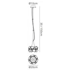 M3963 Artic Pendant 1 Light E27 Large Polished Chrome