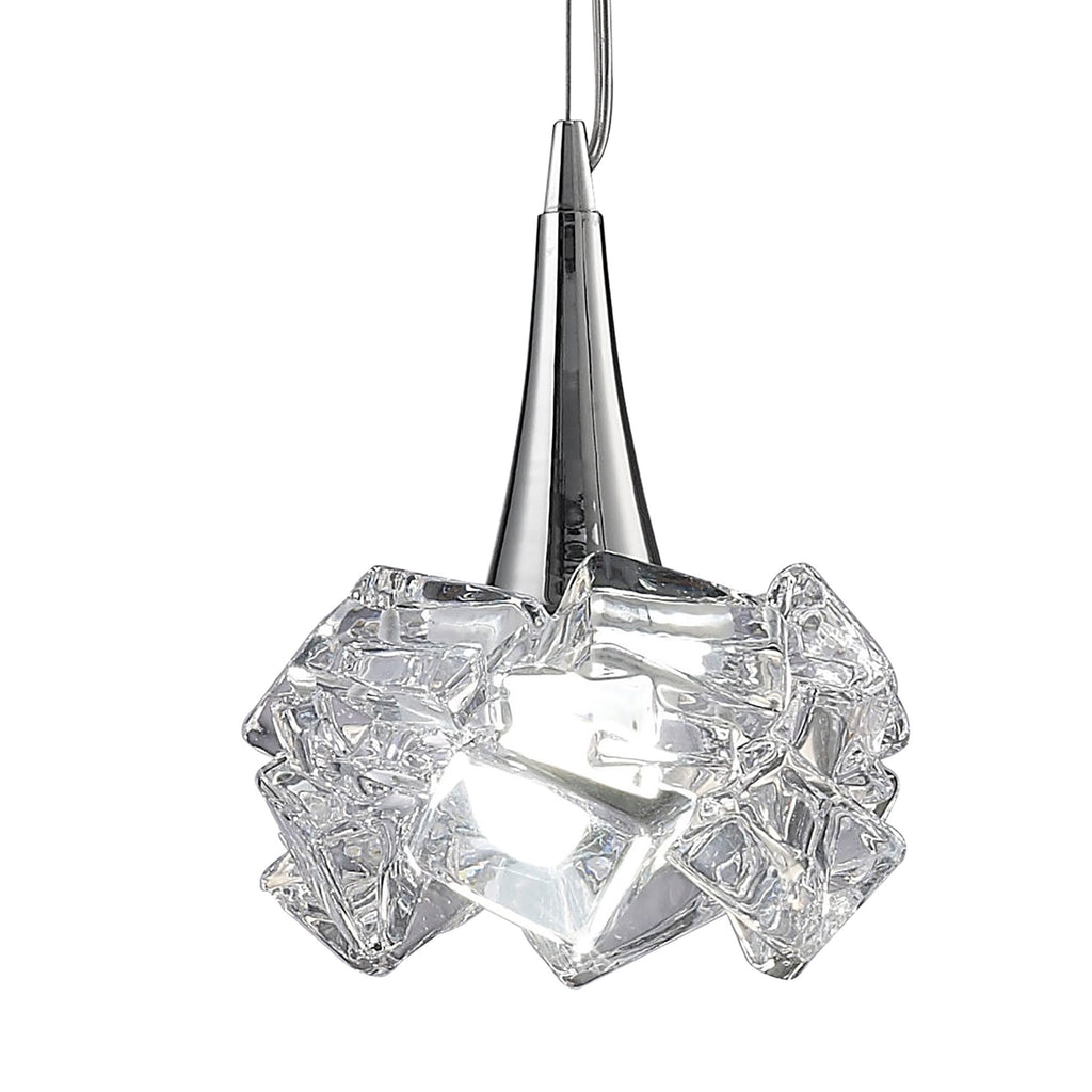 M3963 Artic Pendant 1 Light E27 Large Polished Chrome