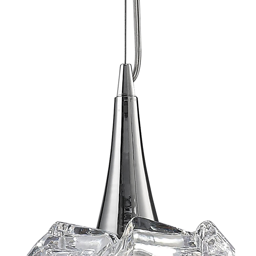 M3963 Artic Pendant 1 Light E27 Large Polished Chrome