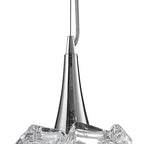 M3963 Artic Pendant 1 Light E27 Large Polished Chrome